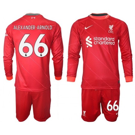 Fußballtrikots Liverpool Alexander-Arnold 66 Kinder 2021-2022 Langarm Heimtrikotsatz kaufen